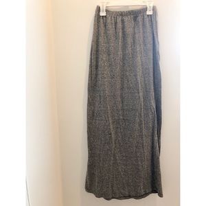 heather grey maxi skirt